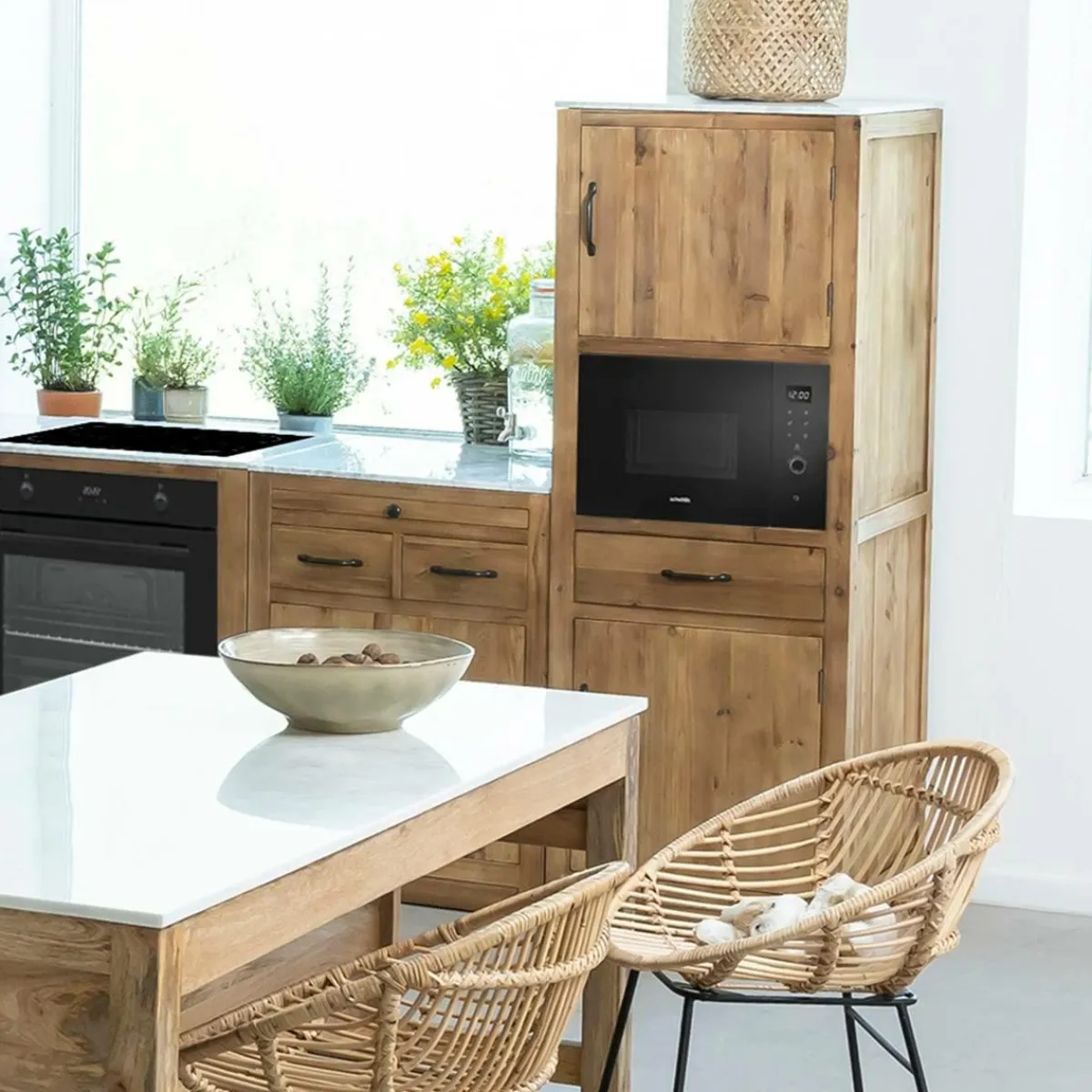 Made in Meubles Colonne de cuisine pour micro-ondes Epure