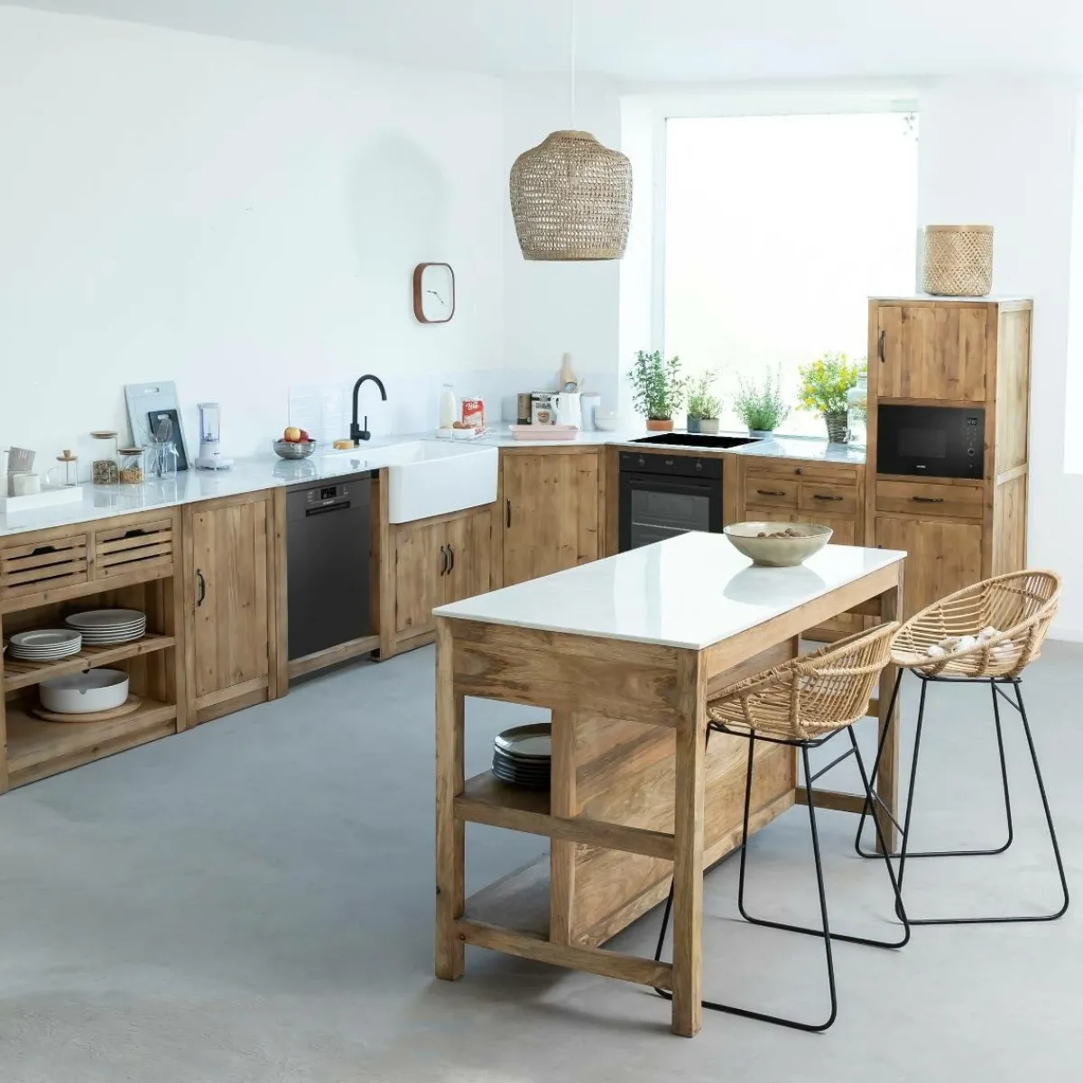 Made in Meubles Colonne de cuisine pour micro-ondes Epure