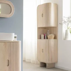 Made in Meubles Colonne en bois de manguier Yoni