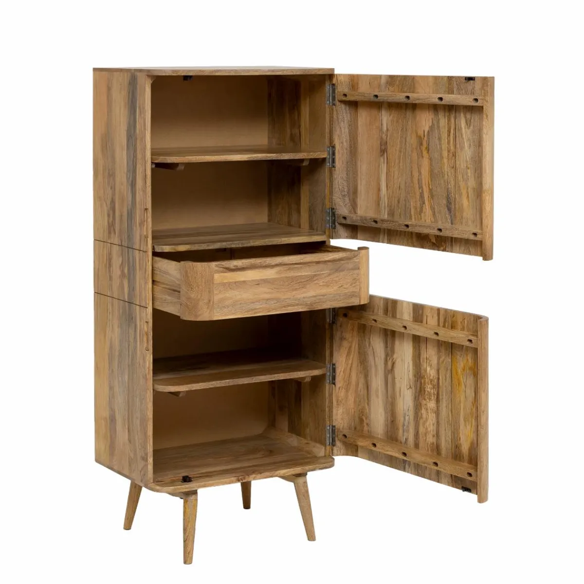 Made in Meubles Colonne en bois de manguier Aléna