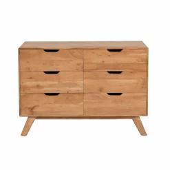Made in Meubles Commode en bois d'acacia massif Iwa