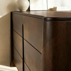 Made in Meubles Commode en bois de manguier foncé Liriel