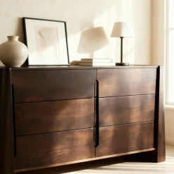 Made in Meubles Commode en bois de manguier foncé Liriel