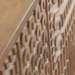 Made in Meubles Commode en bois de manguier sculpté Léopold