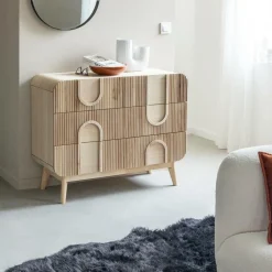 Made in Meubles Commode en bois de paulownia Nilo