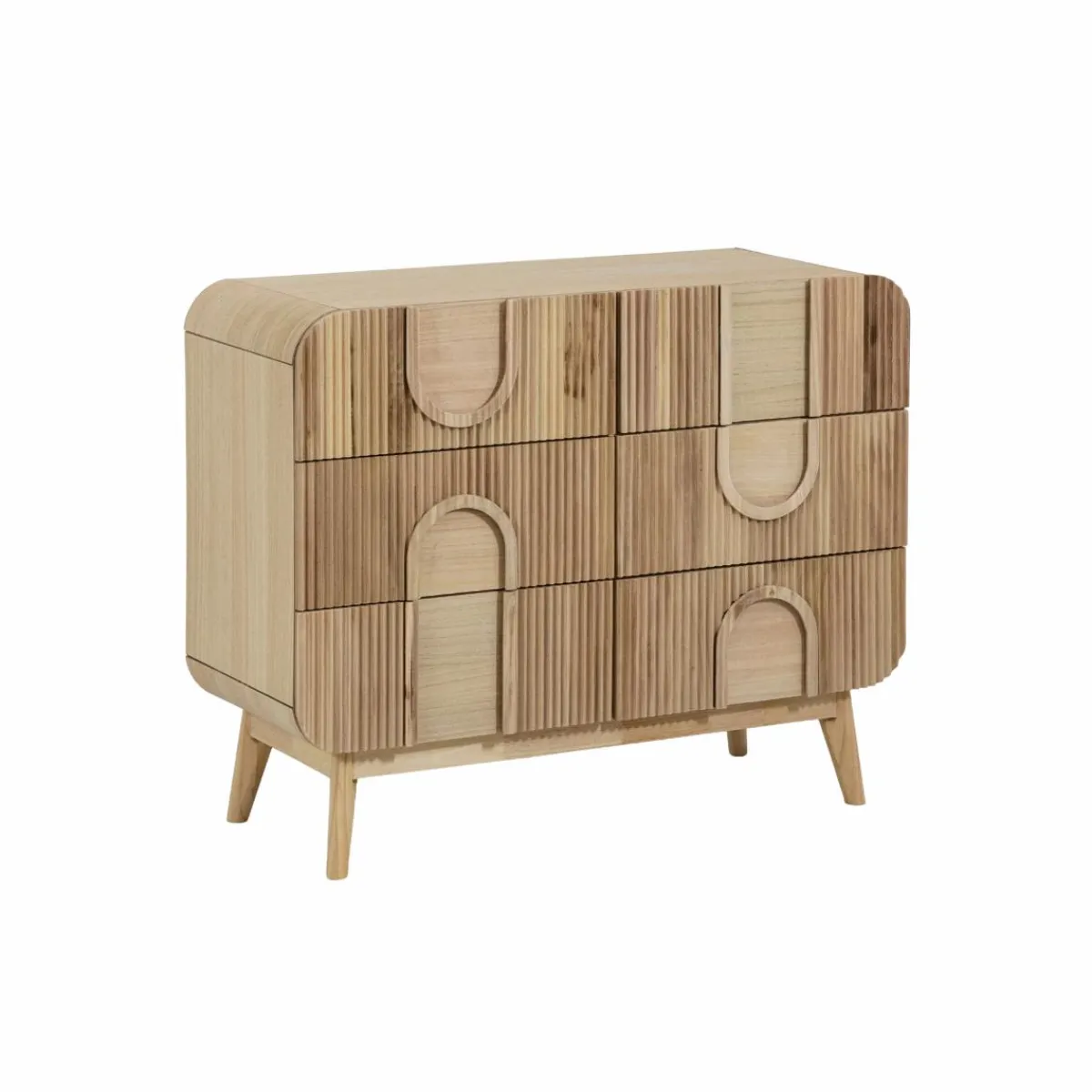 Made in Meubles Commode en bois de paulownia Nilo