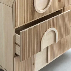 Made in Meubles Commode en bois de paulownia Nilo