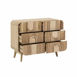 Made in Meubles Commode en bois de paulownia Nilo