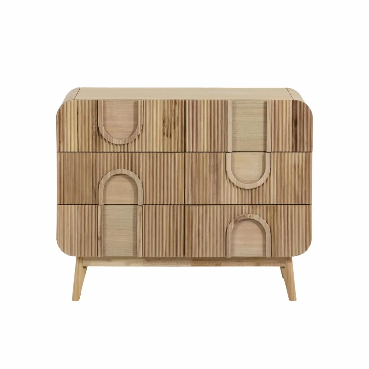 Made in Meubles Commode en bois de paulownia Nilo