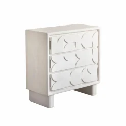 Made in Meubles Commode en bois effet béton blanc Danaé