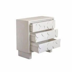 Made in Meubles Commode en bois effet béton blanc Danaé