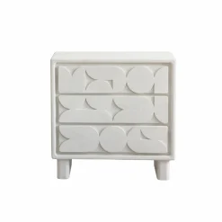 Made in Meubles Commode en bois effet béton blanc Danaé