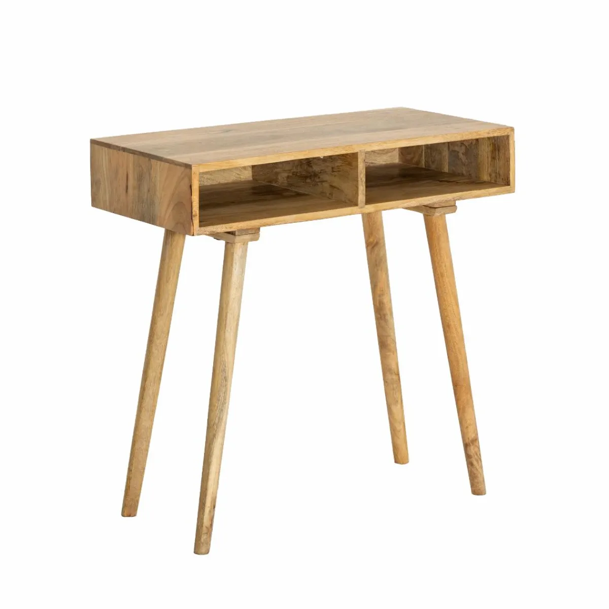 Made in Meubles Console avec rangement en bois de manguier Maëva