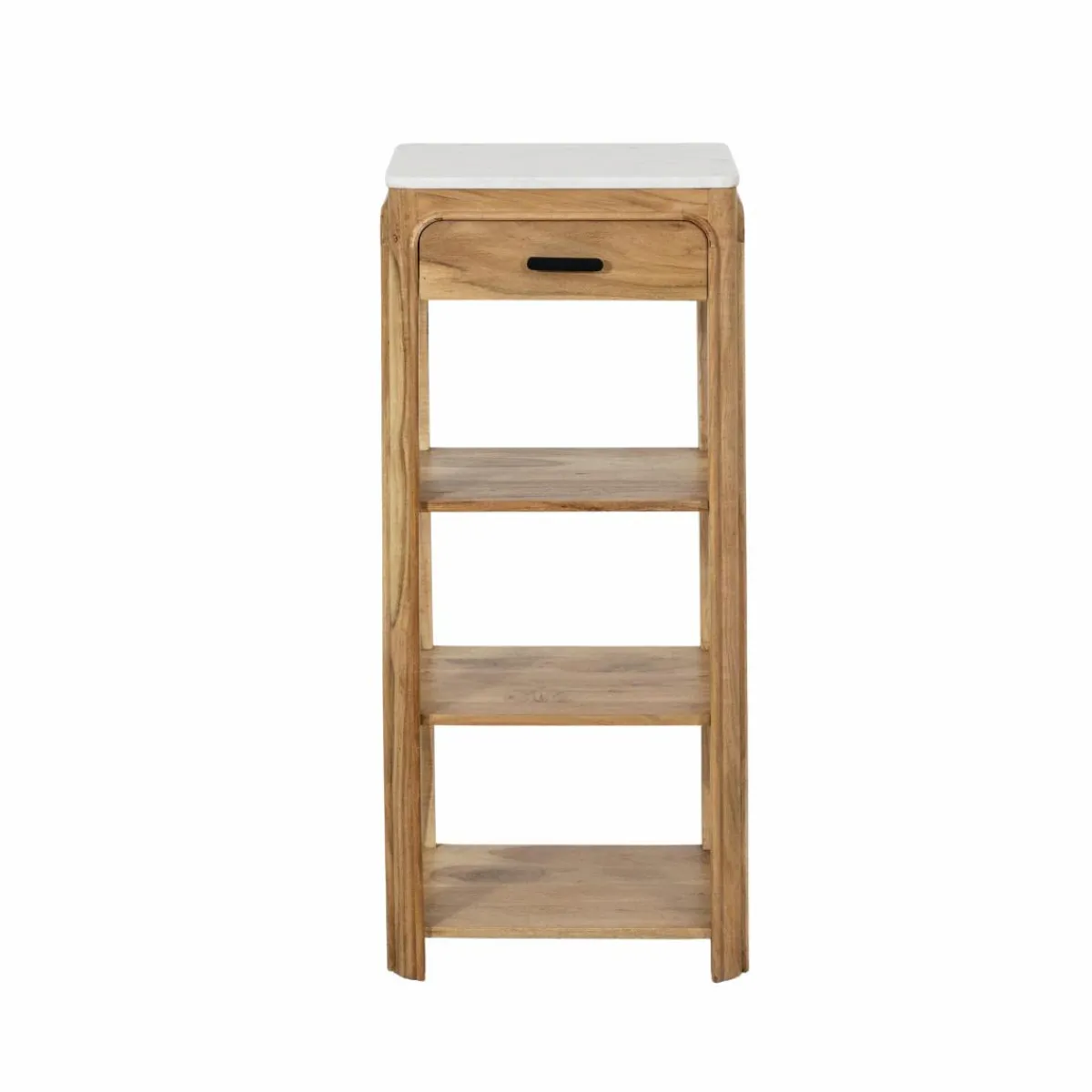 Made in Meubles Console avec tiroir en bois d'acacia et marbre Emyr