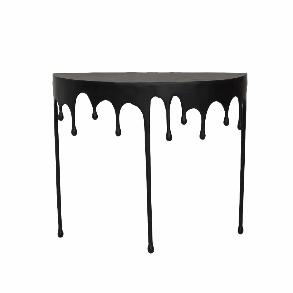 Made in Meubles Console en aluminium noir Calypso