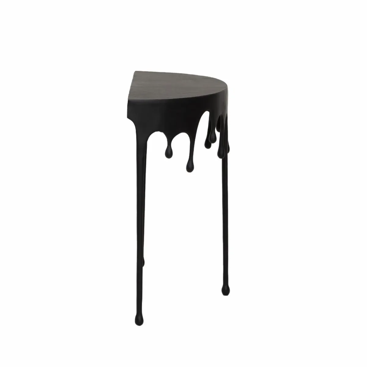 Made in Meubles Console en aluminium noir Calypso