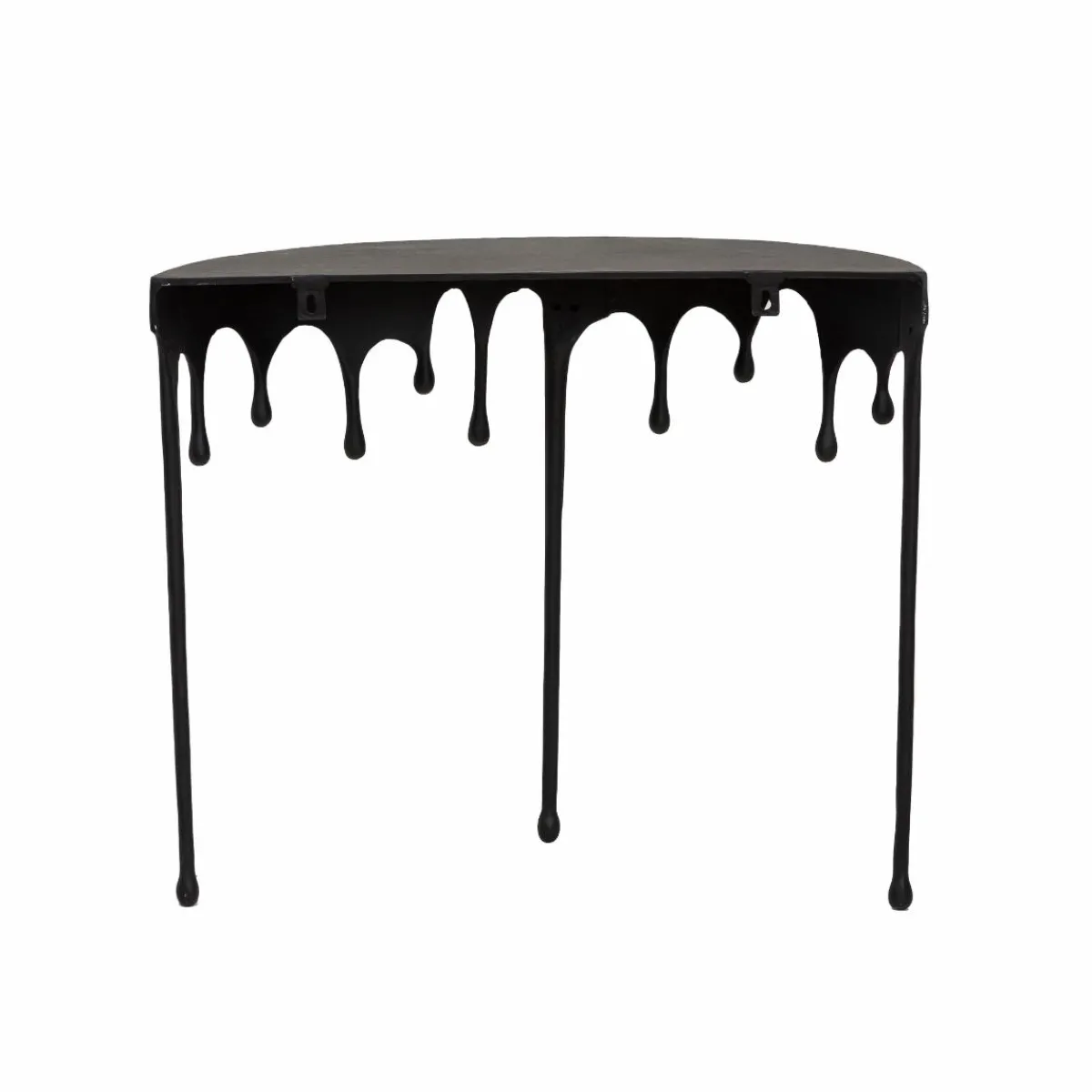 Made in Meubles Console en aluminium noir Calypso