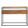 Made in Meubles Console en bois d'acacia et métal Etienne