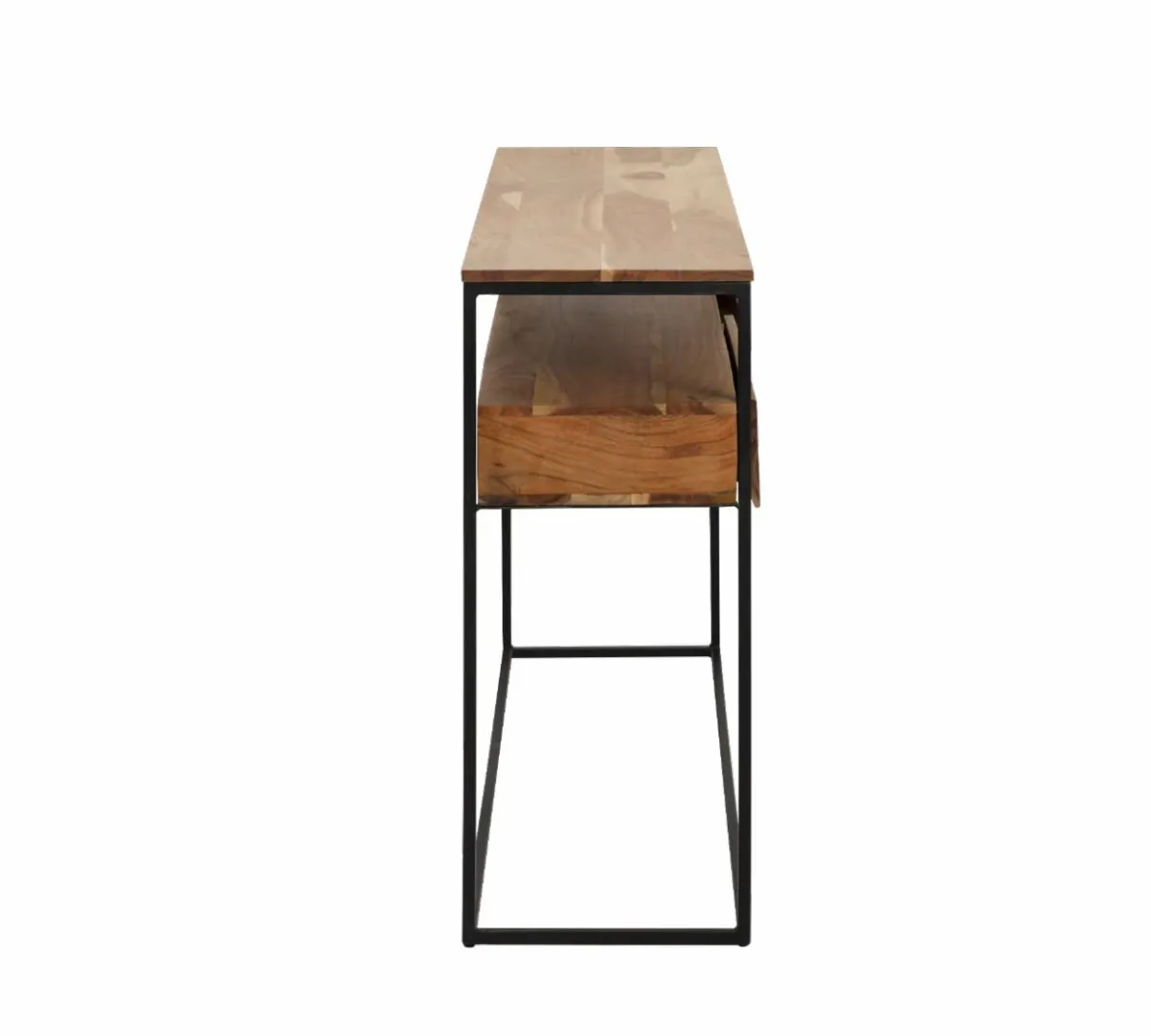 Made in Meubles Console en bois d'acacia et métal Etienne