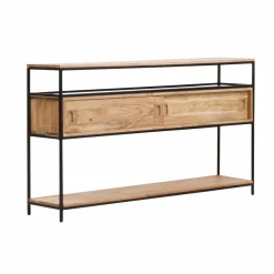 Made in Meubles Console en bois d'acacia et métal Montréal
