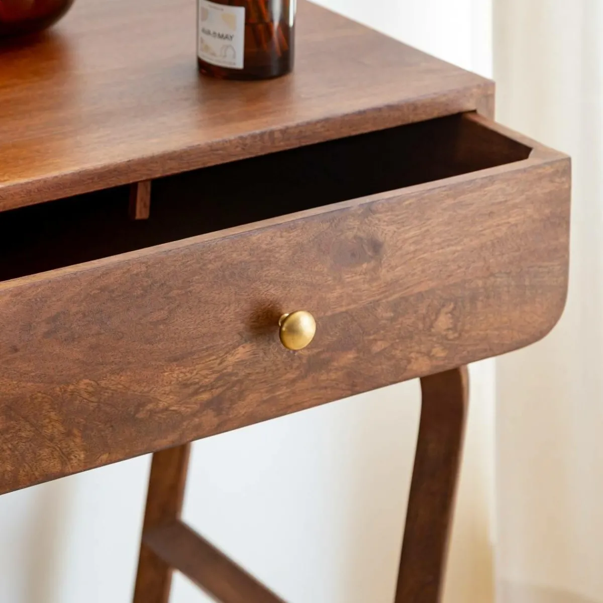 Made in Meubles Console en bois de manguier Sam