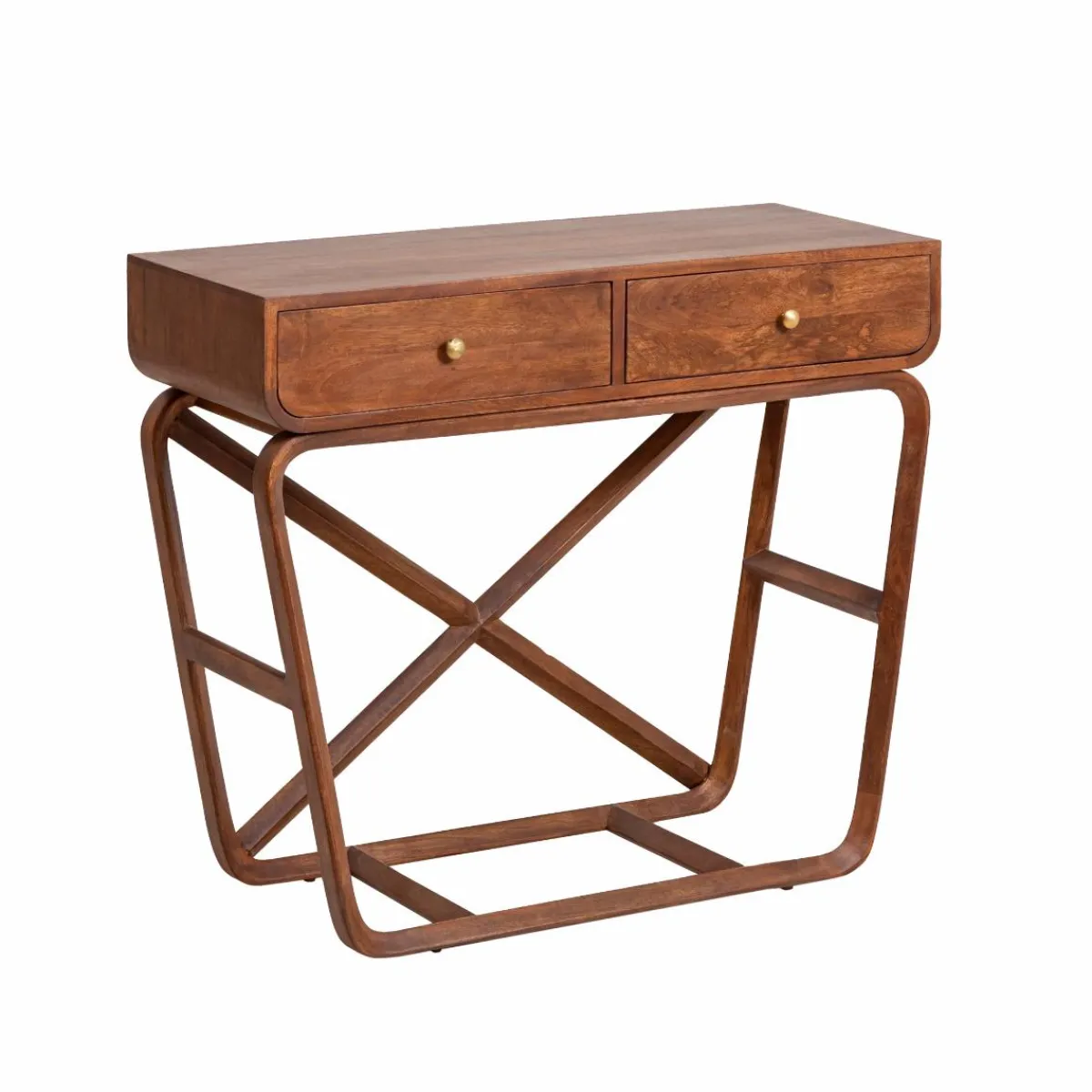 Made in Meubles Console en bois de manguier Sam