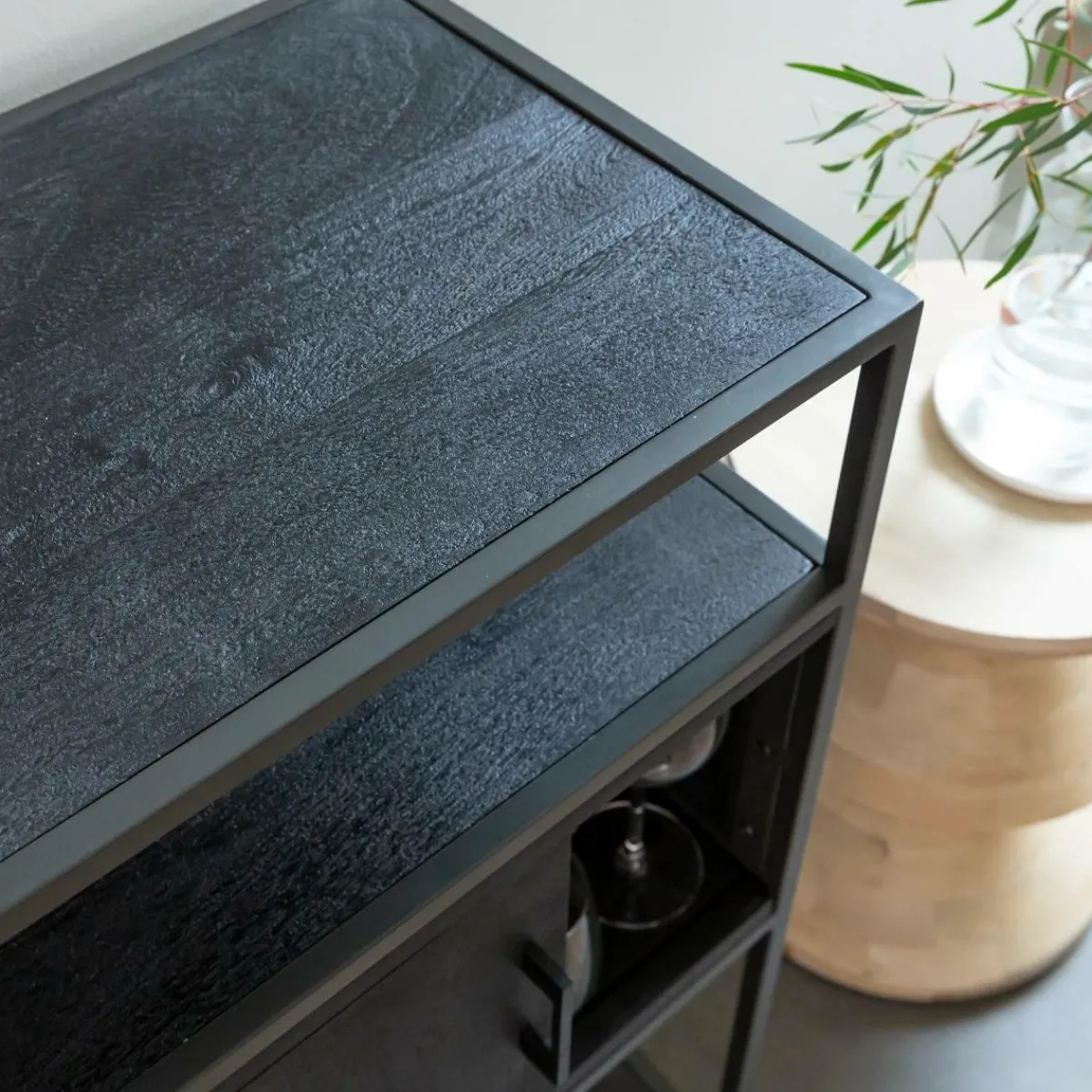 Made in Meubles Console en bois de manguier Lilian