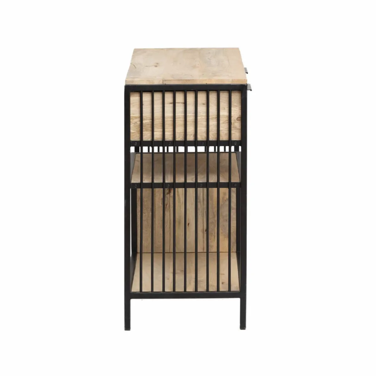 Made in Meubles Console en bois de manguier et métal Héloïse