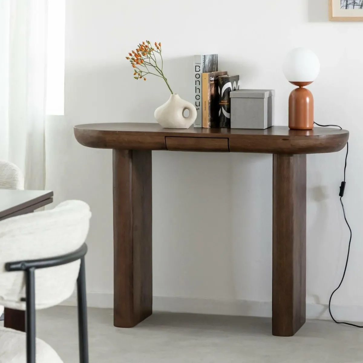 Made in Meubles Console en bois de manguier Kate
