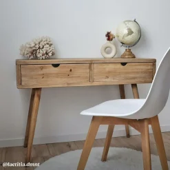 Made in Meubles Console en bois de sapin Natural