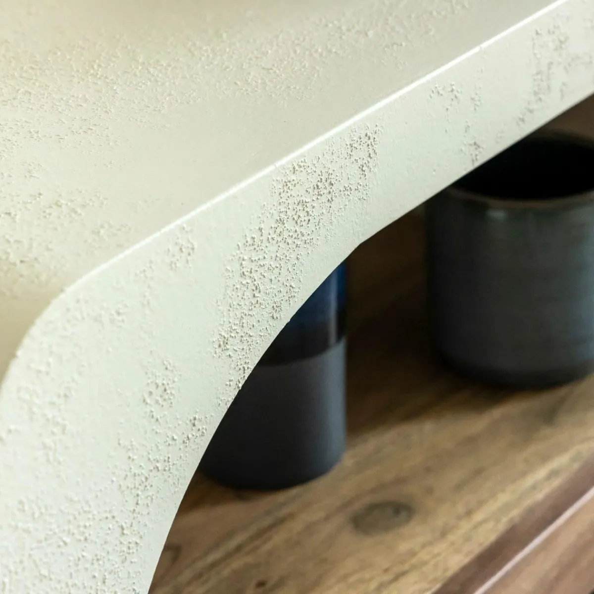 Made in Meubles Console en bois effet béton et bois d'acacia Dalva