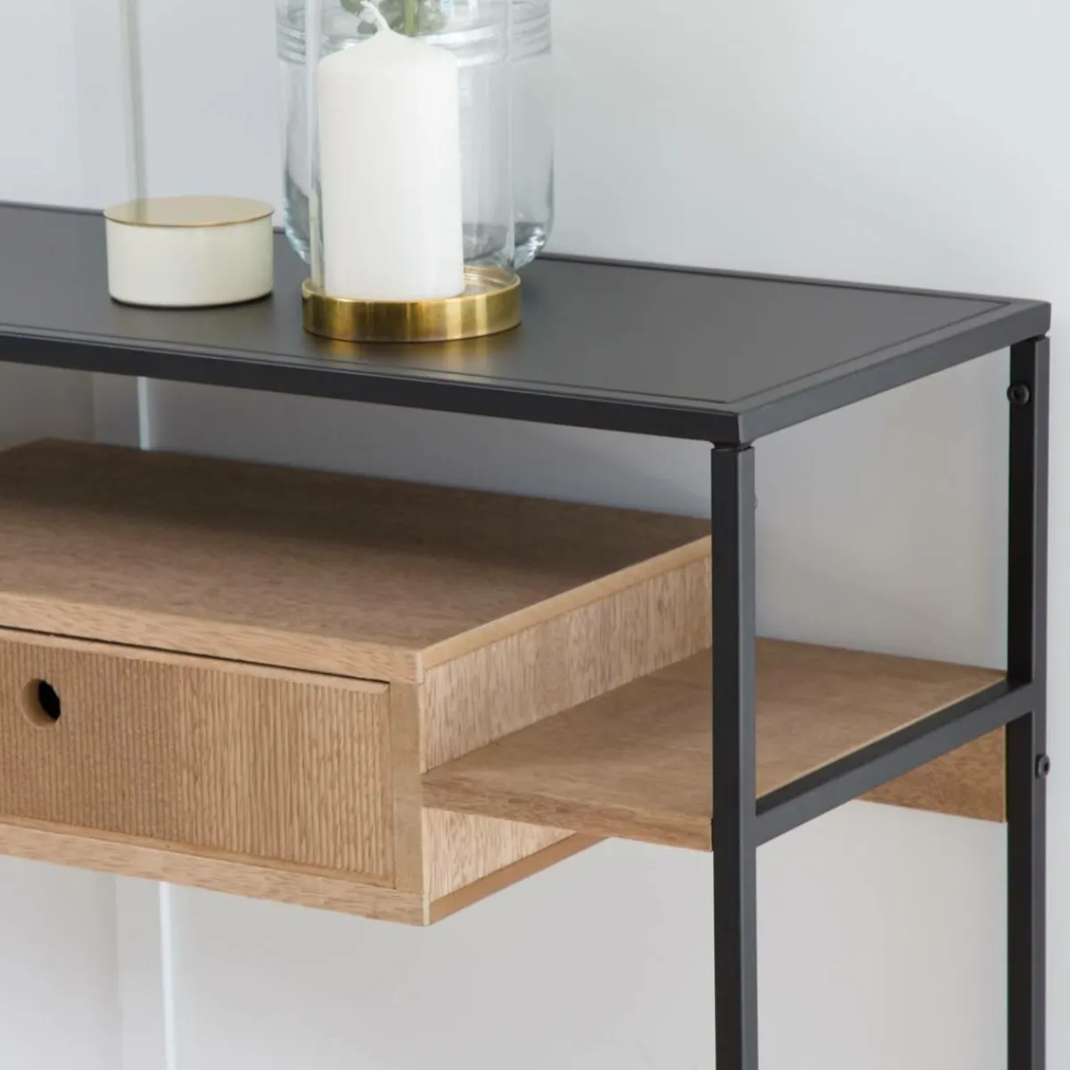 Made in Meubles Console en bois et métal Ortense