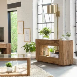 Made in Meubles Console en bois recyclé Blaise