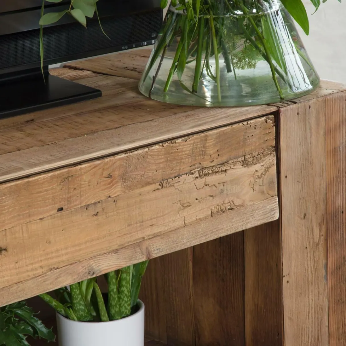 Made in Meubles Console en bois recyclé Blaise