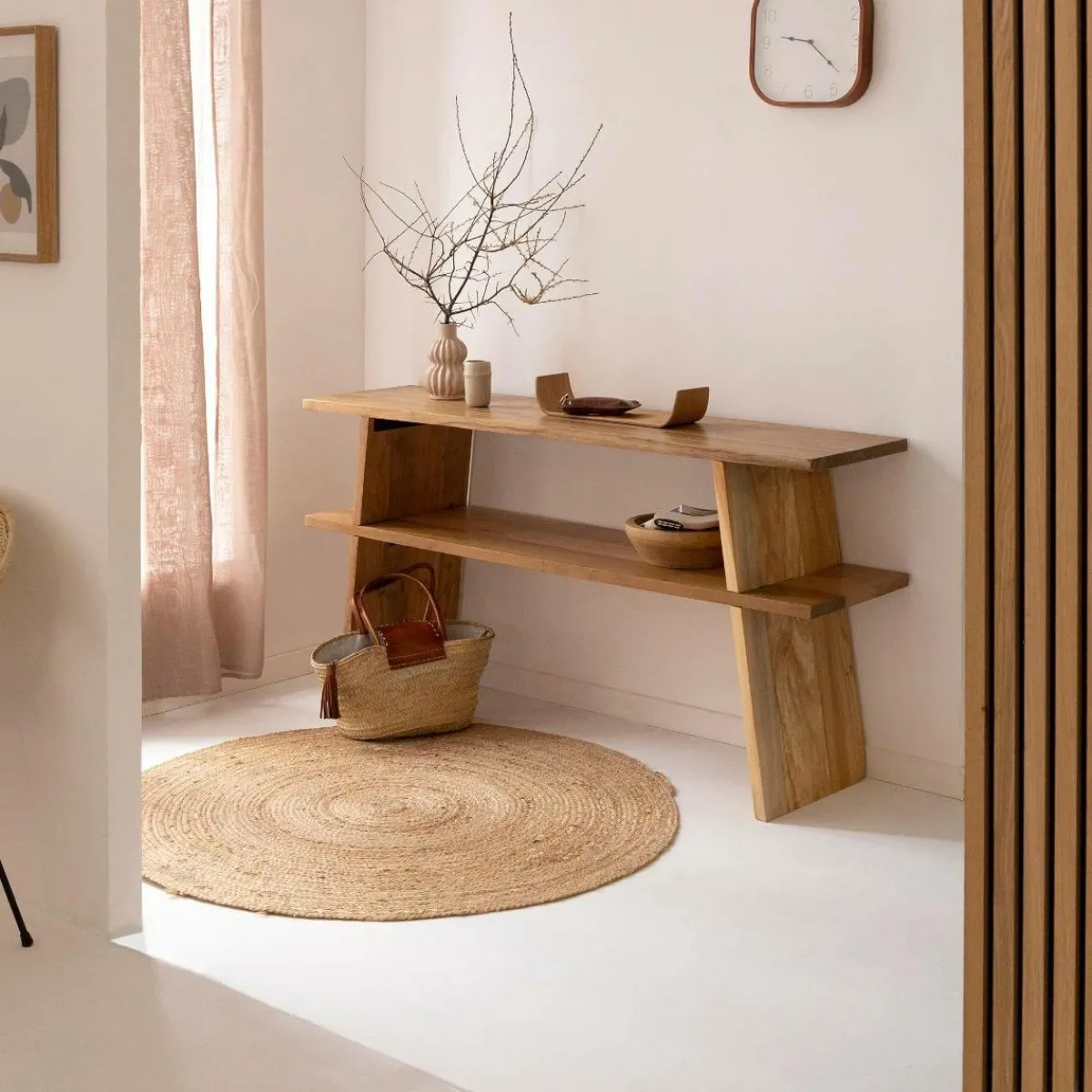 Made in Meubles Console en bois recyclé Corin