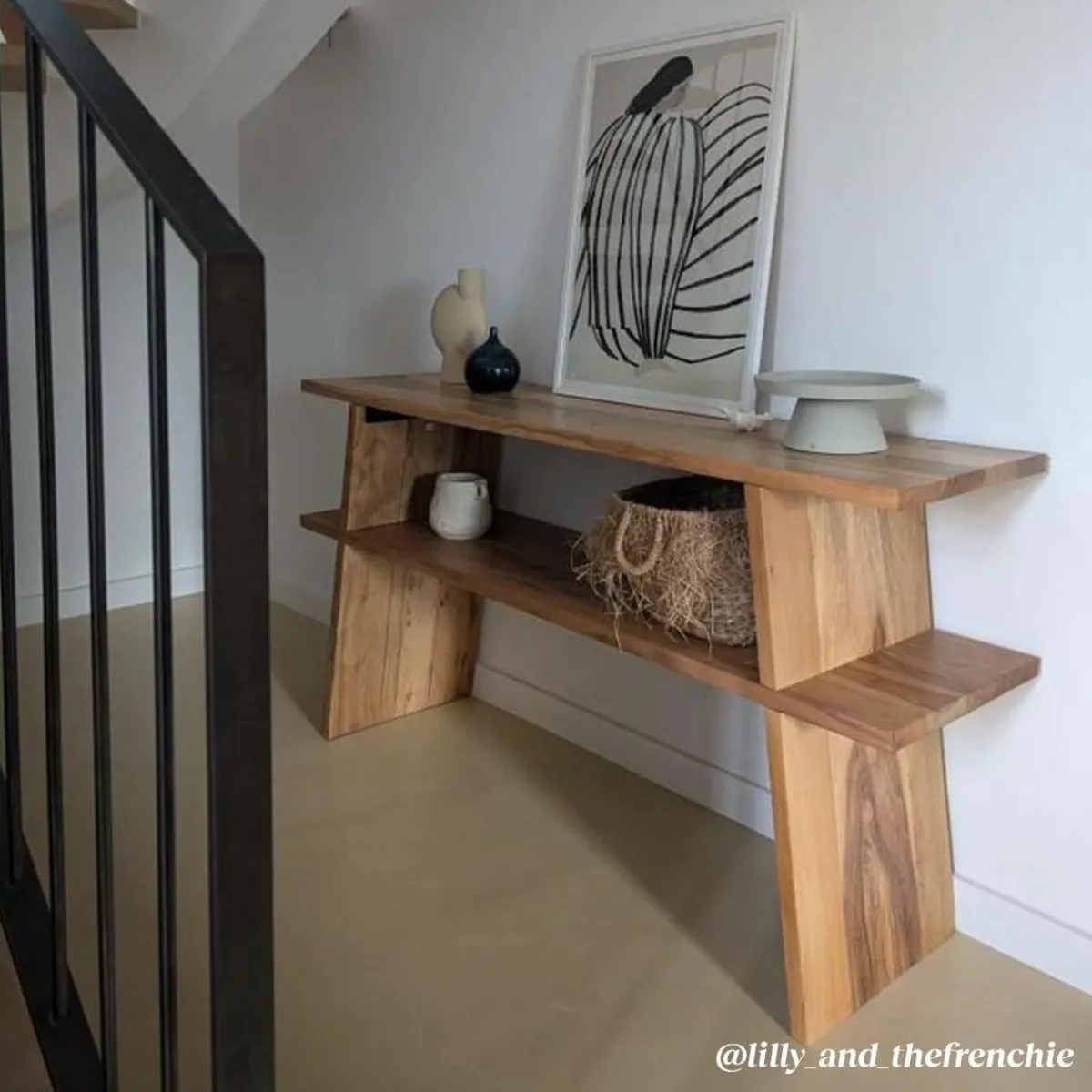 Made in Meubles Console en bois recyclé Corin