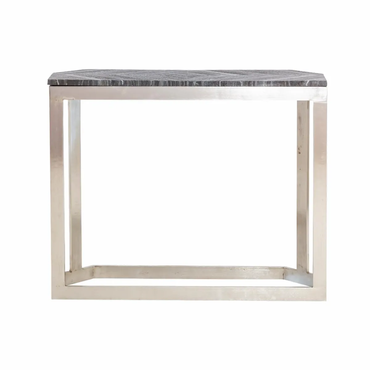 Made in Meubles Console en métal et marbre Noé