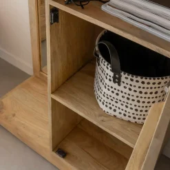 Made in Meubles Dressing avec miroir en bois de manguier Juliet