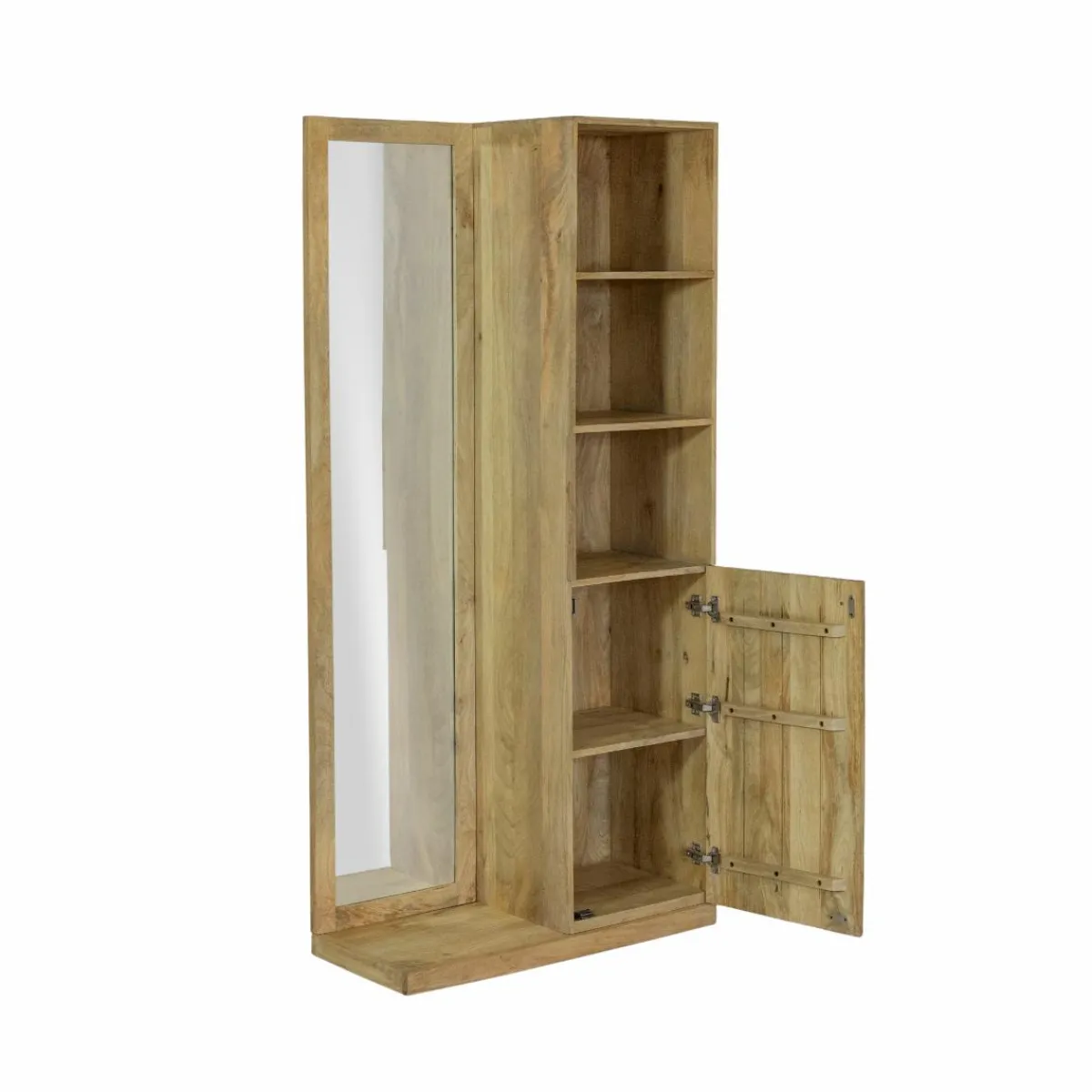 Made in Meubles Dressing avec miroir en bois de manguier Juliet