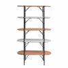 Made in Meubles Etagère en bois d'acacia et marbre Scott
