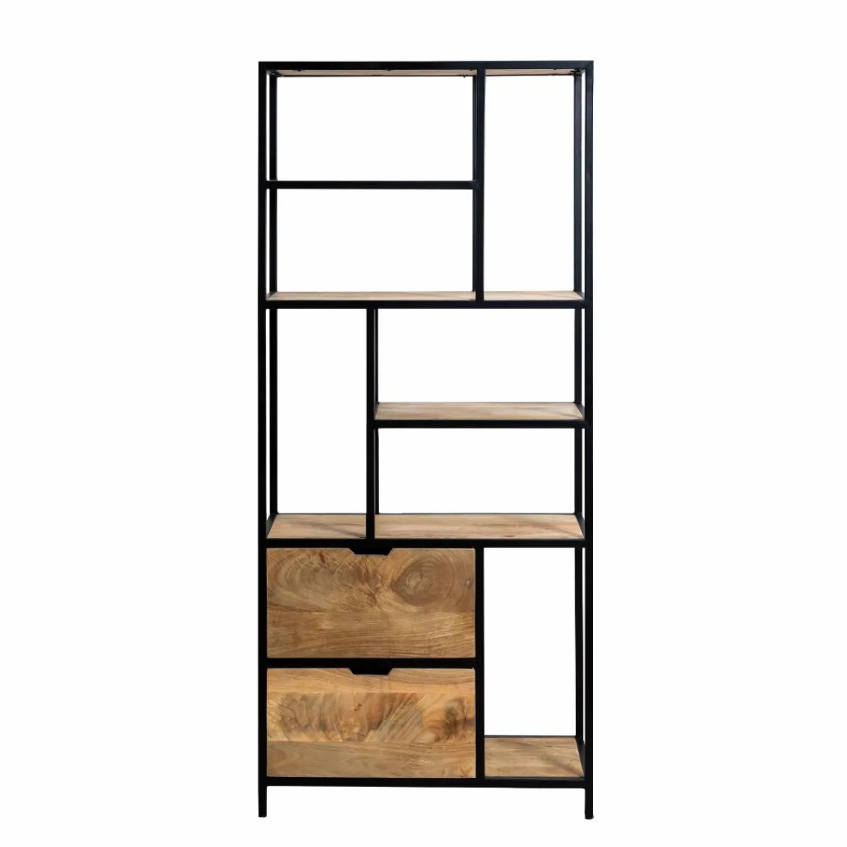 Made in Meubles Etagère en bois de manguier et métal Maxence