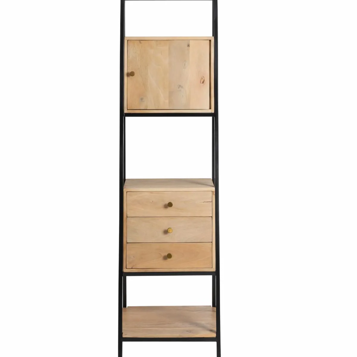 Made in Meubles Etagère en bois de manguier et métal Mathieu