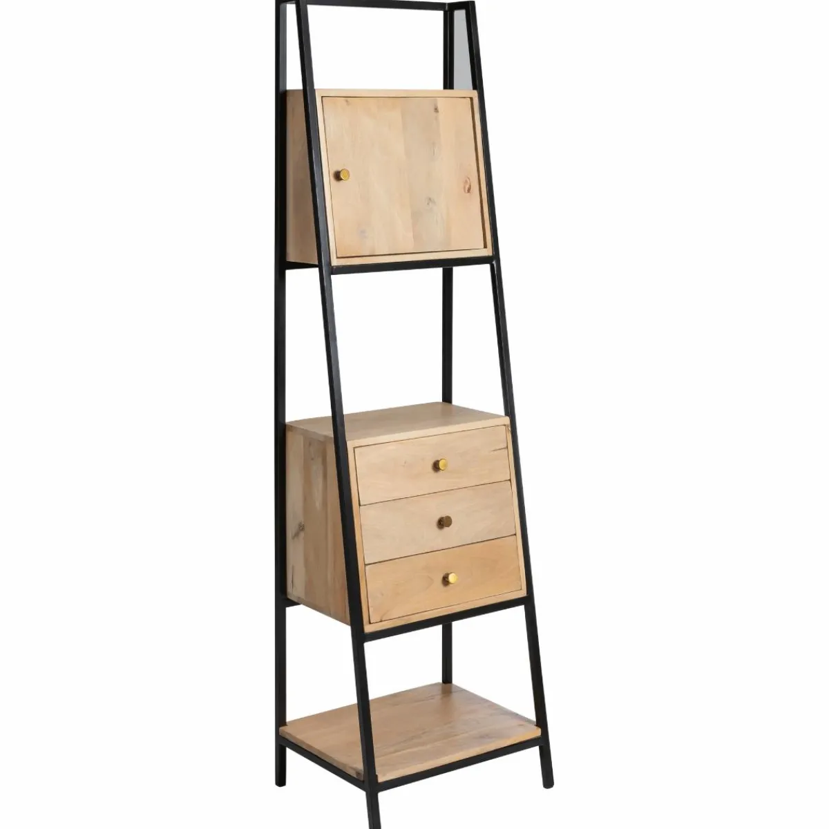 Made in Meubles Etagère en bois de manguier et métal Mathieu