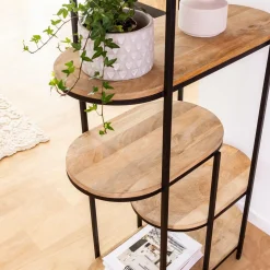 Made in Meubles Etagère en bois de manguier et métal Owen