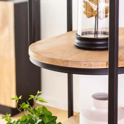 Made in Meubles Etagère en bois de manguier et métal Owen