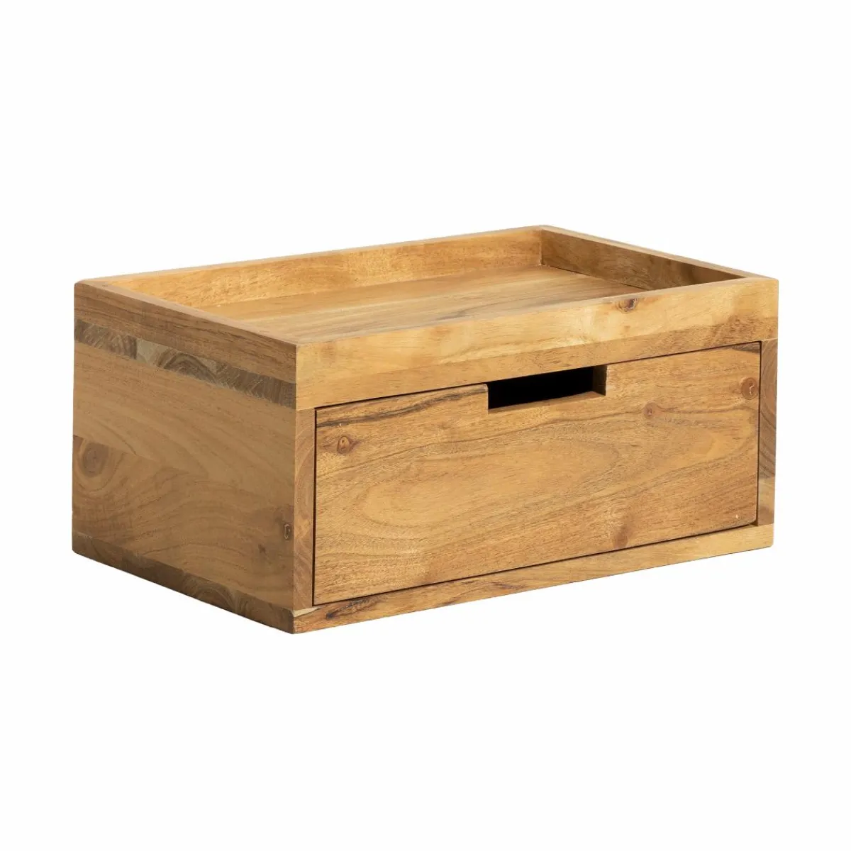 Made in Meubles Etagère murale carrée en bois d'acacia Orane