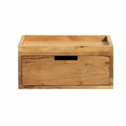 Made in Meubles Etagère murale carrée en bois d'acacia Orane