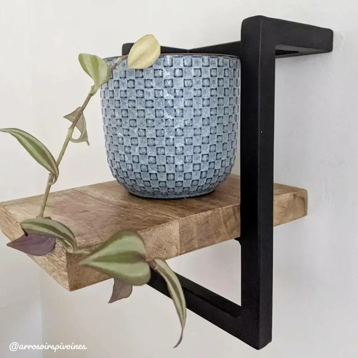 Made in Meubles Etagère murale en bois de manguier petit modèle Joie