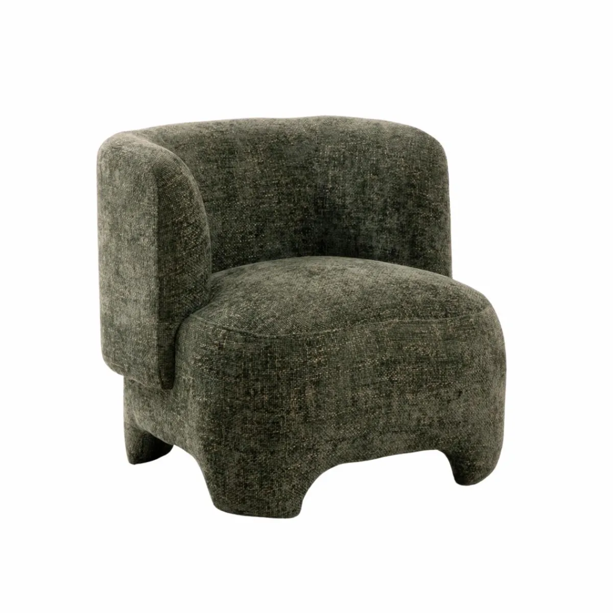 Made in Meubles Fauteuil arrondi en tissu Norton