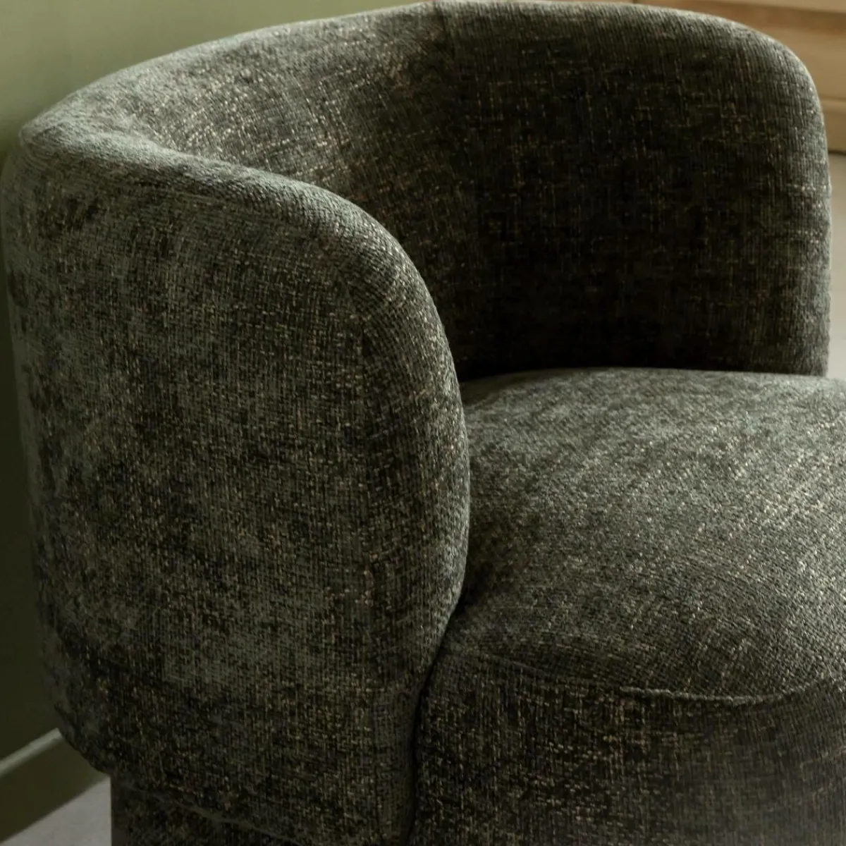 Made in Meubles Fauteuil arrondi en tissu Norton